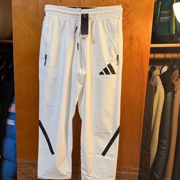 adidas White and Black Sweatpants